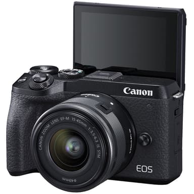 Canon EOS M6 Mark II 15-45mm og EVF-DC2