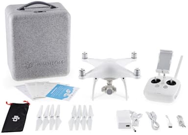 DJI Phantom 4 drone + RTF (hvit)