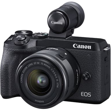 Canon EOS M6 Mark II 15-45mm og EVF-DC2