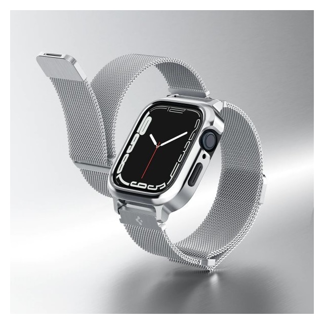 Spigen Apple Watch 40mm Armbånd Metal Fit Pro Sølv