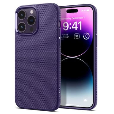 Spigen iPhone 14 Pro Max Deksel Liquid Air Deep Purple