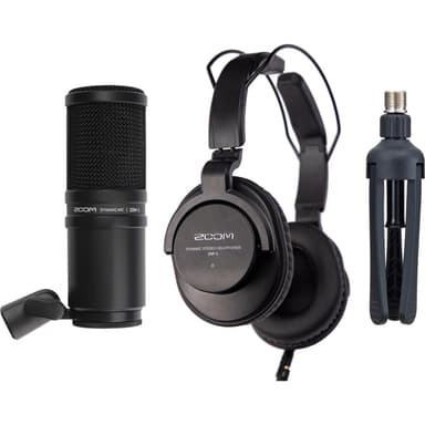 Zoom PodTrak P4  Zoom ZDM-1 Podcast Mic