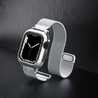 Spigen Apple Watch 40mm Armbånd Metal Fit Pro Sølv