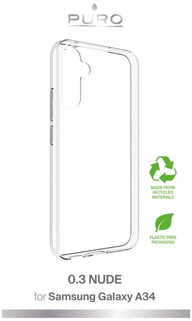 Puro Samsung Galaxy A34 5G 0.3 Nude deksel (transparent)