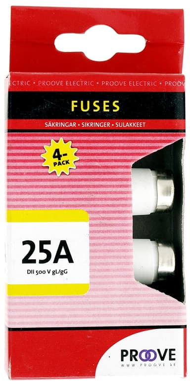 Proove sikring 25A (4pk)