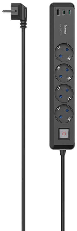 Hama 4-veis grenuttak med USB-lading