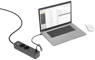 Hama 2-veis grenuttak med USB-lading