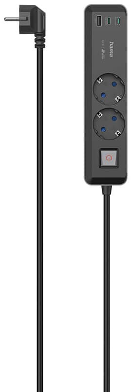 Hama 2-veis grenuttak med USB-lading