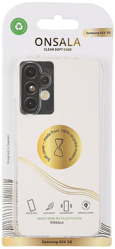 Onsala Recycled Samsung Galaxy A34 5G deksel (gjennomsiktig)