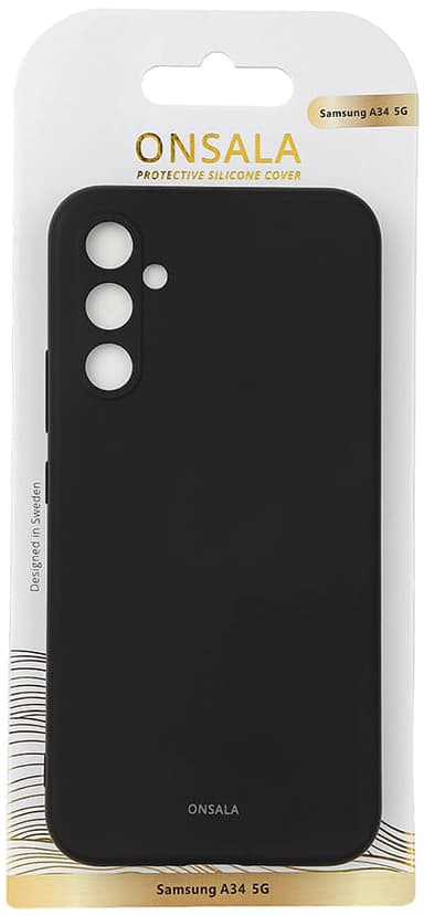 Onsala Silicone Samsung Galaxy A34 5G deksel (sort)