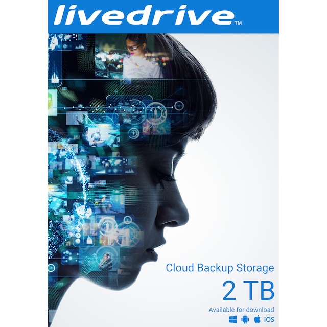 Livedrive Cloud Backup Storage - 2 TB - 2 PCs/MACs + 5 Mobile Devices