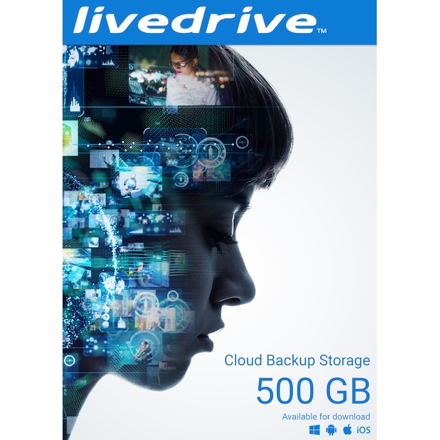 Livedrive Cloud Backup Storage - 500 GB - 1 PC/MAC + 3 Mobile Devices