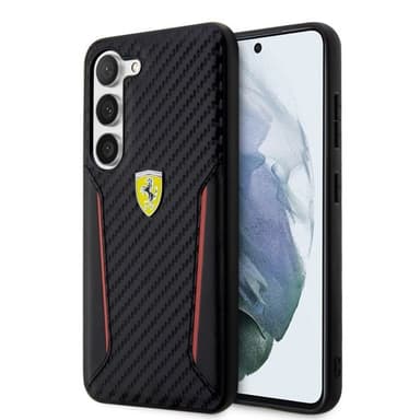 Ferrari Samsung Galaxy S23 Plus Deksel Carbon & Stripe Svart
