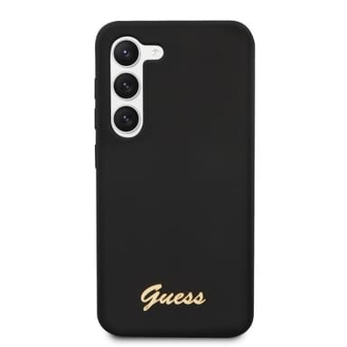 Guess Samsung Galaxy S23 Deksel Liquid Silicone Metal Logo Svart