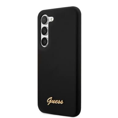 Guess Samsung Galaxy S23 Deksel Liquid Silicone Metal Logo Svart