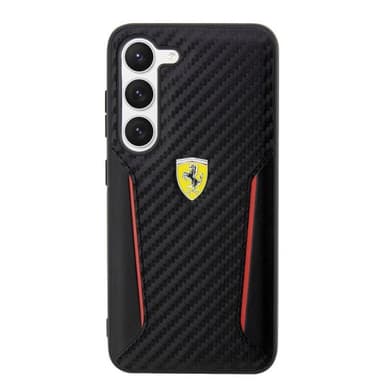 Ferrari Samsung Galaxy S23 Plus Deksel Carbon & Stripe Svart