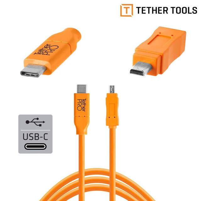 TetherPro USB-C to 2.0 Mini-B 8- Pin Ora