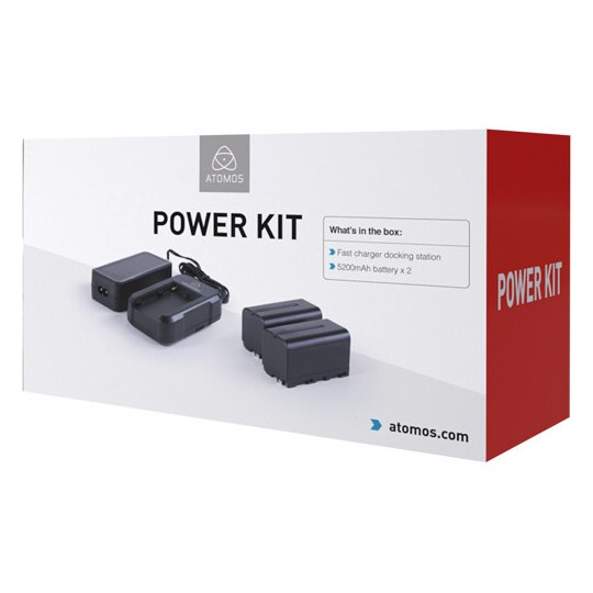 Atomos Power Kit med 2x5200mAh Batterier