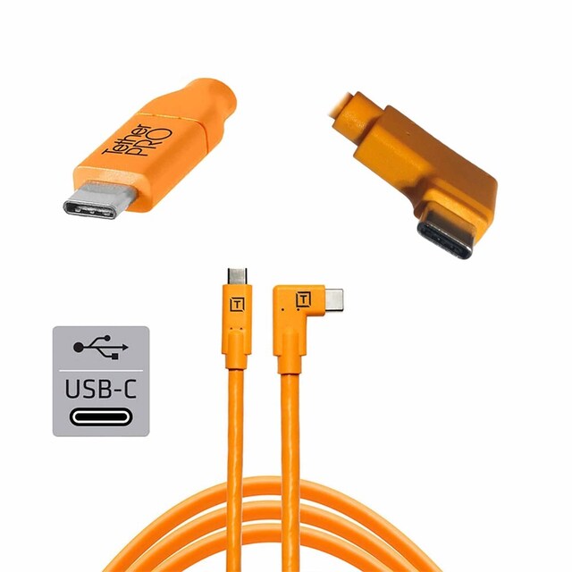 TetherPro USB-C til USB-C 4,6m Angled