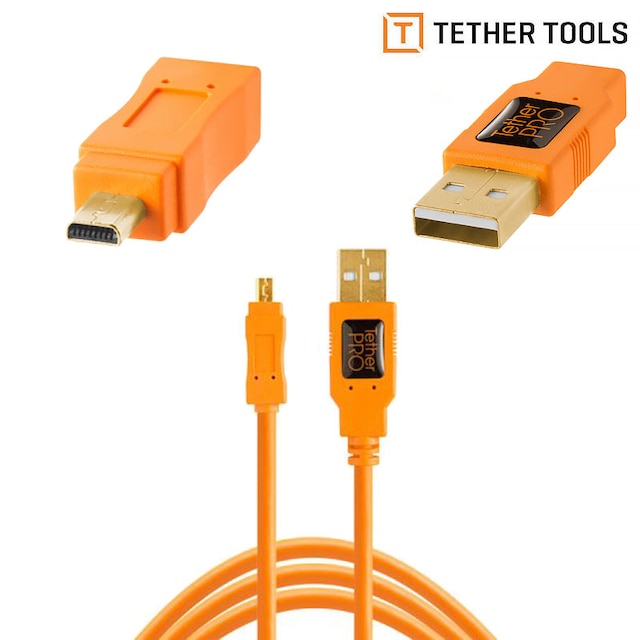 TetherPro USB 2.0 A Male til Mini-B 8Pin