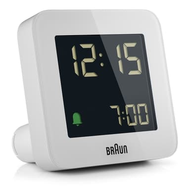Braun digital vekkerklokke hvit BC09W