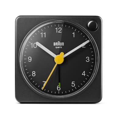 Braun firkantet vekkerklokke sort BC02XB