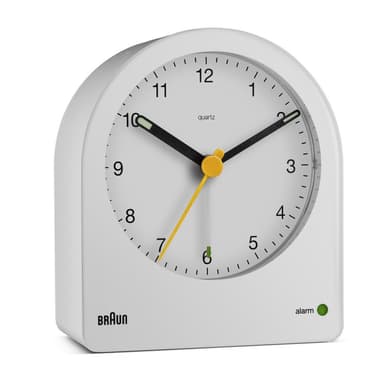 Braun vekkerklokke med snooze og baklys hvit BC22W