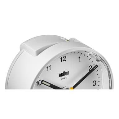 Braun rund vekkerklokke hvit BC01W