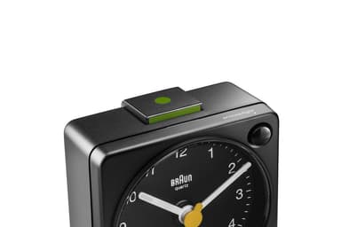 Braun firkantet vekkerklokke sort BC02XB