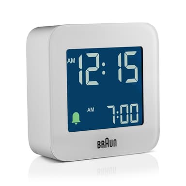 Braun digital vekkerklokke hvit BC08W