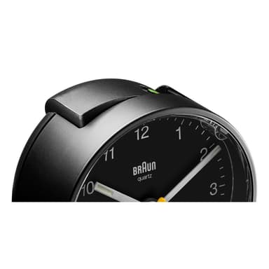 Braun rund vekkerklokke sort BC01B