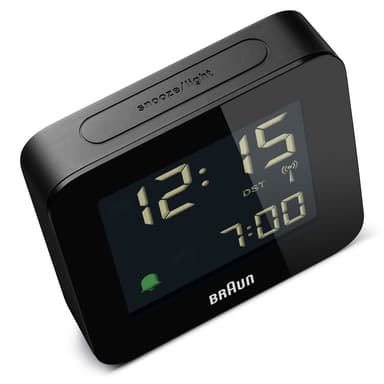 Braun digital vekkerklokke radiostyrt hvit BC09W-DCF