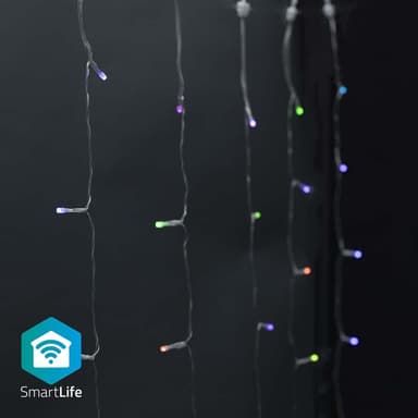 Nedis SmartLife Julelys | Gardin | Wi-Fi | RGB | 180 LED's | 3 m | Android™ / IOS