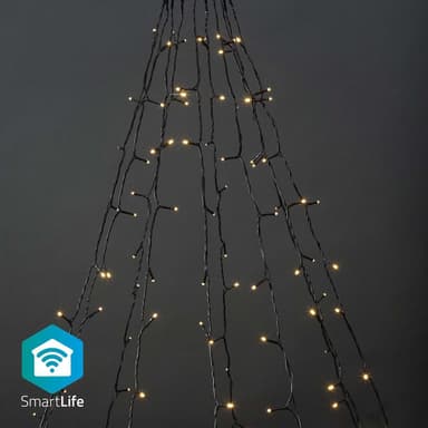 Nedis SmartLife Julelys | Tre | Wi-Fi | Varm Hvit | 200 LED's | 20.0 m | 10 x 2 m | Android™ / IOS