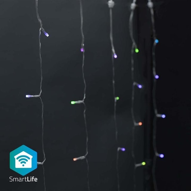 Nedis SmartLife Julelys | Gardin | Wi-Fi | RGB | 180 LED s | 3 m | Android™ / IOS