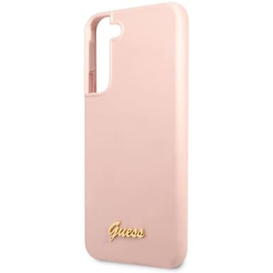 Guess silicone script metal logo Samsung Galaxy S23 - Rosa
