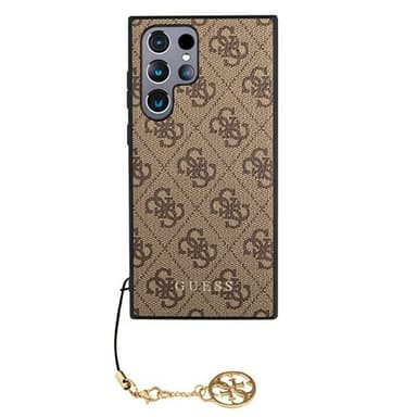 Guess 4G Charms Collection deksel Samsung Galaxy S23 Ultra - Brun