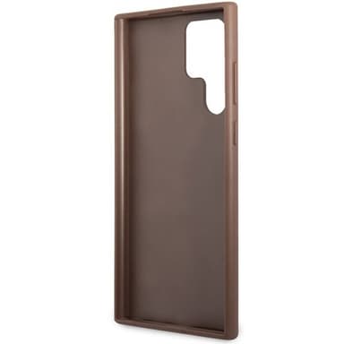 Guess Hardcase 4G metal gold logo Samsung Galaxy S23 Ultra - Brun