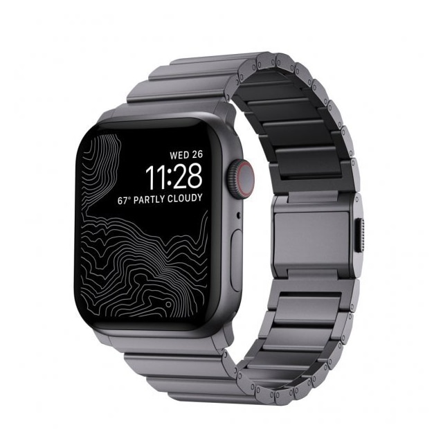 NOMAD Apple Watch 42/44/45mm/Apple Watch Ultra Armbånd Aluminum Band Space Gray