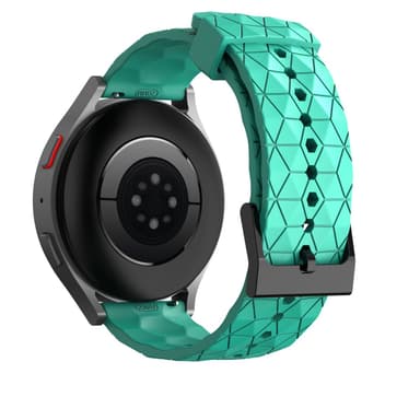 Fotball mønster klokkerem silikon Grønn 20 mm Samsung Galaxy Watch 4 40 44mm/4 Classic 46 42 mm 2021, Garmin Vivoactive 3 Music/Forerunner 645/245 Music/Venu/Venu Sq, Amazfit GTS/GTR 42mm