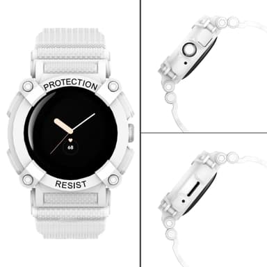 Klokkebånd med Watch Case TPU Hvit Google Pixel Watch