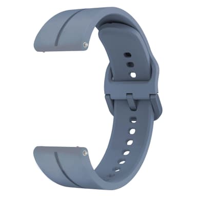 Klokkebånd silikon Blå 20 mm Samsung Galaxy Watch 4 40 44mm/4 Classic 46 42 mm 2021, Garmin Vivoactive 3 Music/Forerunner 645/245 Music/Venu/Venu Sq, Amazfit GTS/GTR 42mm