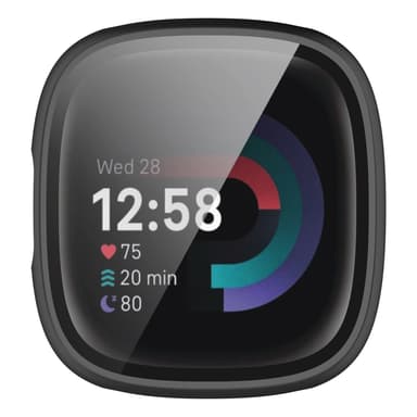 Smart Watch-fodral med skärmskydd Sort Fitbit Versa 4/Fitbit Sense 2