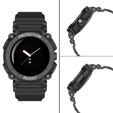 Klockarmband med klockfodral TPU Sort Google Pixel Watch