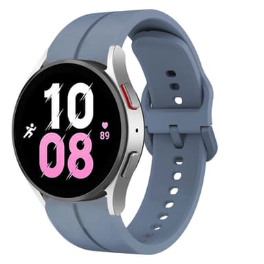 Klokkebånd silikon Blå 20 mm Samsung Galaxy Watch 4 40 44mm/4 Classic 46 42 mm 2021, Garmin Vivoactive 3 Music/Forerunner 645/245 Music/Venu/Venu Sq, Amazfit GTS/GTR 42mm