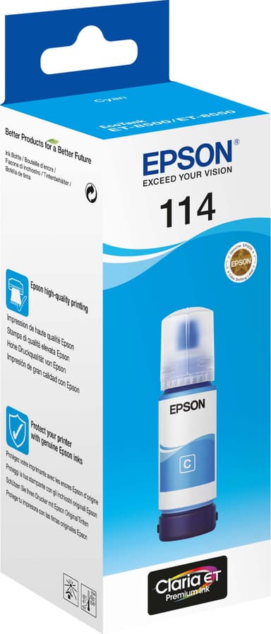 Epson 114 EcoTank blekkflaske Cyan