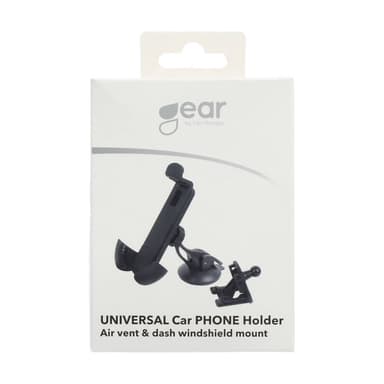 GEAR Mobilholder Monteres på Viftegitter, Frontrute og Dashbord