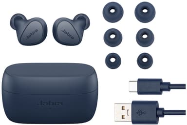 Jabra Elite 4 helt trådløse in-ear hodetelefoner (marine)