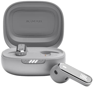 JBL Live Flex helt trådløse in-ear hodetelefoner (sølv)
