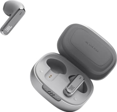 JBL Live Flex helt trådløse in-ear hodetelefoner (sølv)